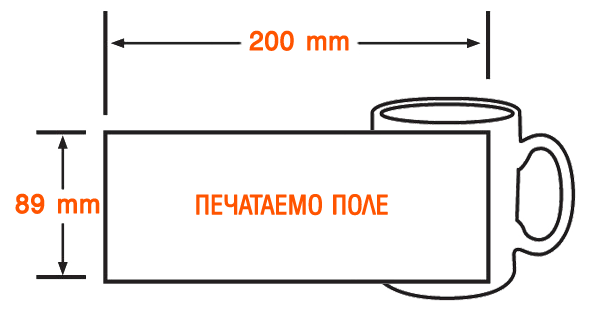 печатаемо поле на чаша
